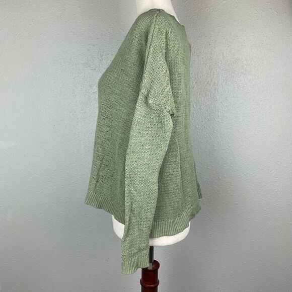 Aerie Green Oversized V-Neck Sweater Size XS EUC - Picture 3 of 6